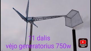 vėjo generatorius iš asunhroninio variklio 750w12dalispastatėme vėjo ge eratorių [upl. by Dougal]