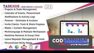 Taskhub v2 1 – Project Management Finance CRM Tool [upl. by Yelsnit]