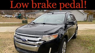 How to fix low brake pedal in 2011 ford edge [upl. by Mcnamee64]