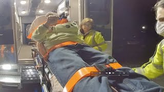 Belligerent Drunk Assaults Police Resists Arrest and Gets Carried Out on a Stretcher [upl. by Erreipnaej]