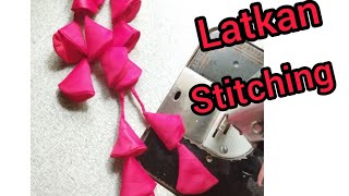 easy and beautiful fabric latkan stitching  Blouse  lehenga fabric latkan making [upl. by Bolan87]