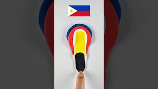 Mixing the Philippine Flag Colors satisfying colormixing art viralvideo [upl. by Yanrahs378]