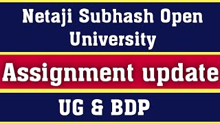 NSOU ASSIGNMENT SUGGESTION 2024 UGBDP nsou update  nsou notice [upl. by Jacy]