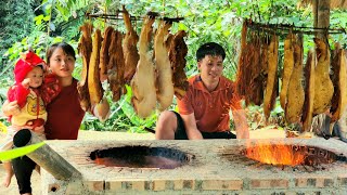 FULL VIDEO  120 Days Cooking with the small family Preserve corn Make smoked pork Wate tank [upl. by Notsle622]