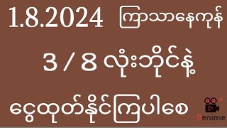 2d  182024  ကြာသာနေကုန် 38 လုံးဘိုင်နဲ့ငွေထုတ်နိုင်ကြပါစေ [upl. by Ecinhoj]