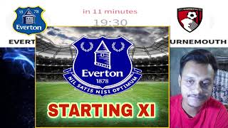 everton vs Bournemouth lineups and score details 23  Round 3 [upl. by Rosita783]