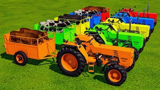 TRANSPORTING BULLS COLORED URSUS amp VALTRA TRACTORS WITH MAN TRUCKS  Farming Simulator 22 [upl. by Patman]