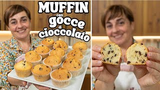 MUFFIN CON GOCCE DI CIOCCOLATOCHE NON AFFONDANO  😉 Ricetta Facile  Fatto in Casa da Benedetta [upl. by Oemor94]