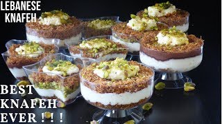 BEST KNAFEH CUPS EVER   HOW TO MAKE KNAFE CUPS  LEBANESE KNAFEH  KUNAFA RECIPE [upl. by Oicnaneb132]