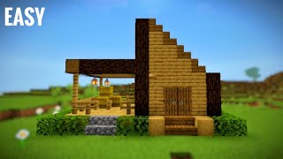 How to Build a Small Survival House In Minecraft  Oak House [upl. by Bonnee]