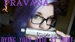 Pravana VIOLET  HOW TO DYE YOUR HAIR AT HOME  LemonyKristen [upl. by Voletta]