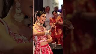 Bride Performs a Beautiful Dance at the Sangeet  Indian Wedding [upl. by Aissatan577]