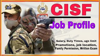 CISF JOB PROFILE 2024  SSC GD Frist Preference 2024  CISF Constable Job Profile  cisf [upl. by Annahsit619]