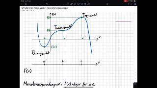 4A Størst og minst verdi 1 Monotoniegenskaper [upl. by Laroc]