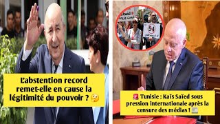 📉 Élections en Algérie  L’abstention record remetelle en cause la légitimité du pouvoir  🤔 [upl. by Akirret441]