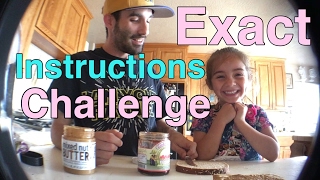 Exact Instructions Challenge  5yr Old Tells Dad How to Make a PBJ [upl. by Annayek295]