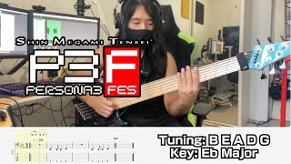 Persona 3  Paulownia Mall  Bass Cover TABsheet music included [upl. by Sophy]