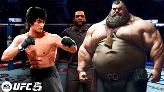 UFC 5  Bruce Lee vs Hagrid Bodybuilder Muscular EA Sports UFC 5 [upl. by Conias]