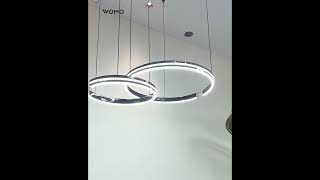 WOMO Black Led Ring ChandelierWM2365 interiordesign homedecor livingroomdesign diningroomdecor [upl. by Aydne683]