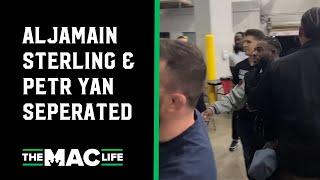 Aljamain Sterling and Petr Yan separated backstage [upl. by Adnalohs]