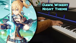 Genshin Impact  Dawn Winery Night Theme Lone Sojourner  Before Dawn at the Winery  Piano Cover [upl. by Ais]