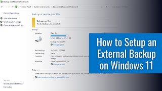 Stop Losing Your Data  How to Setup an External Backup on Windows 11 [upl. by Nylaf]