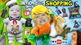 FGTEEV Shopping Shawn amp the Marshmallow Man  Aqua Frog NEW Disney Infinity amp Lego Dimensions [upl. by Lemmy]