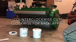 John Deere 220 Greens Mower Backlapping  Basic Instructions [upl. by Zelle]