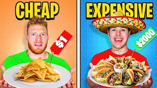 Eating CHEAP vs EXPENSIVE Mexican Food CHALLENGE [upl. by Kcirdle]