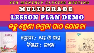 Multigrade Lesson Plan DemoClass 2 amp 3Subject  Odia [upl. by Niple]