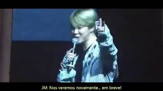 Los chicos BTS hablando portugués en su concierto en BRASIL [upl. by Martinson]