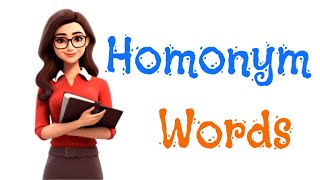 Homonyms in english  with picture amp american pronunciation [upl. by Isnyl]