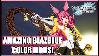 MORE AMAZING COLOR MODS Granblue Fantasy Versus BLAZBLUE COLORS PC Mod [upl. by Nnave]