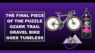 TUBELESS CONVERSION OZARK TRAIL RIDGE GRAVEL BIKE [upl. by Anitsej]