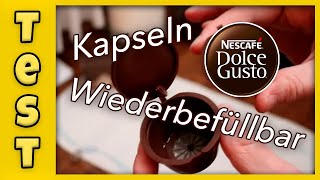 Nescafé Dolce Gusto  Kapseln selbst befüllen  wiederbefüllbare Kapseln im Test [upl. by Gerk]