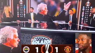 FENERBAHCE 11 MANCHESTER UNITED MOURINHO REACTS TO RED CARDGIVES REASON WHY REF DID NOT AWARD PEN [upl. by Ennahgem481]