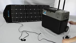 Solar Panel Charge LiONCooler Solar Freezer X30AX40AX50A [upl. by Morrill661]