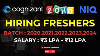 Top Job Openings for Fresh Graduates at Cognizant Zoho and NielsenIQ  July 2024 [upl. by Nyrb]