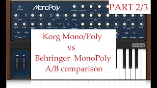 Behringer MonoPoly part 23  AB comparison [upl. by Lynne]