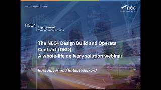 NEC4 DBO Contract a wholelife delivery solution webinar [upl. by Fulviah41]