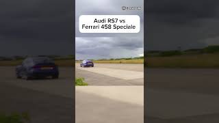 Audi RS7 vs Ferrari 458 Speciale  automobile [upl. by Lennahs]