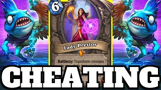 Wait this is Actually SO BROKEN Lady Prestor Evolve Shaman  Hearthstone [upl. by Nirrat]