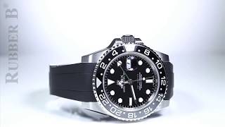 ROLEX BAND GMT II CERAMIC Bracelet  Rubber B is The Ultimate Rubber Strap [upl. by Ambert615]