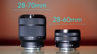 Sony A7 Kit Lens Battle  2870 mm F3556 vs 2860 mm F4056  image comparison [upl. by Aniuqal]