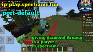 giving free diamond Armour to a player in spectramc [upl. by Neimad]