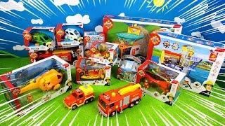 Feuerwehrmann Sam Spielzeug Unboxing für Kinder mit Feuerwehrautos amp Spielzeugautos auf deutsch [upl. by Finzer]