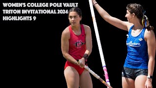 womens college pole vault Triton invitational 2024 highlights 9 [upl. by Eibo]