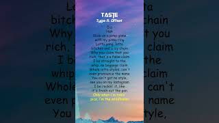 Tyga ft Offset  Taste Lyrics shorts [upl. by Docile761]