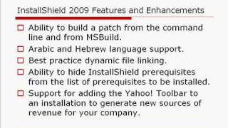 MSI  InstallShield 2009 New Features and Enhancements  InstallShield 2009 [upl. by Attenahs986]