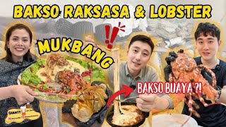 MUKBANG BAKSO RAKSASA amp LOBSTER SESUAI REQUEST BAOQI PADA KAGET SAMA PORSINYA SAMPAI KEKENYANGAN🤣 [upl. by Eeneg97]